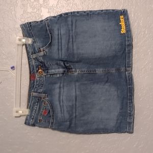 NFL denim mini skirt
